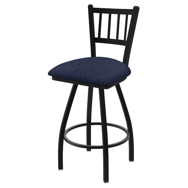 Holland Bar Stool Co 25" Swivel Counter Stool, Black Wrinkle, Graph Anchor Seat X810 - main